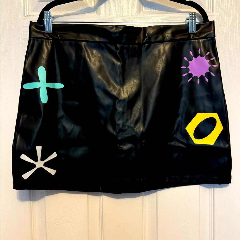 NEW! Black Jordy Vegan Leather Mini Skirt